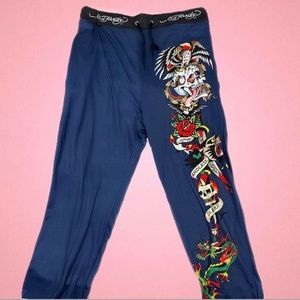 Blue Ed hardy joggers